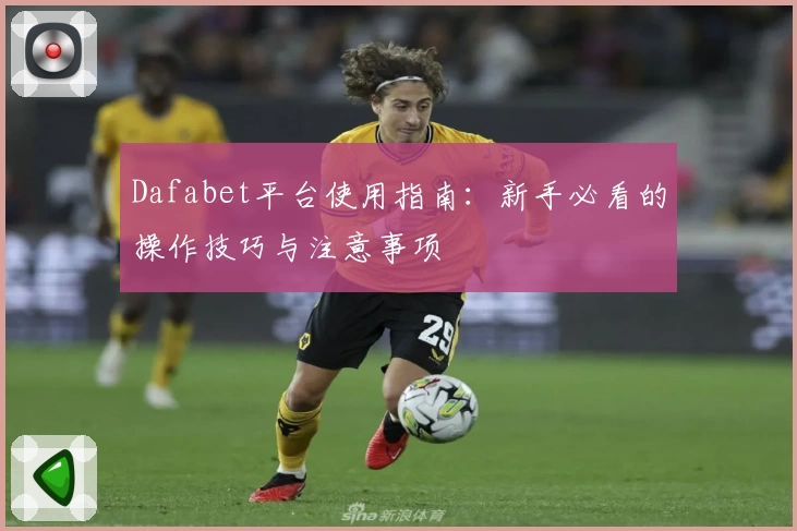Dafabet平台使用指南：新手必看的操作技巧与注意事项